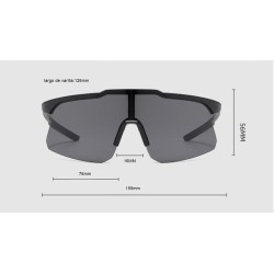Gafas Bicicleta Outdoor Running Unisex Color Negro