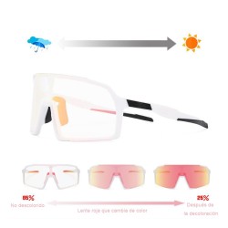 Lentes Fotocromaticas Bicicleta Outdoor Running Uv Colores*naranja