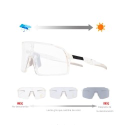 Lentes Fotocromaticas Bicicleta Outdoor Running Uv Colores*gris
