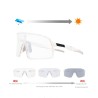 Lentes Fotocromaticas Bicicleta Outdoor Running Uv Colores*gris