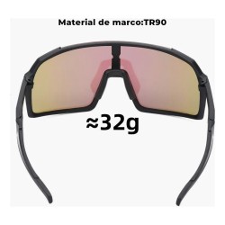 lente Ciclismo/deporte Polarizada/elctroplated/uv/tr90 Vistoso Negro