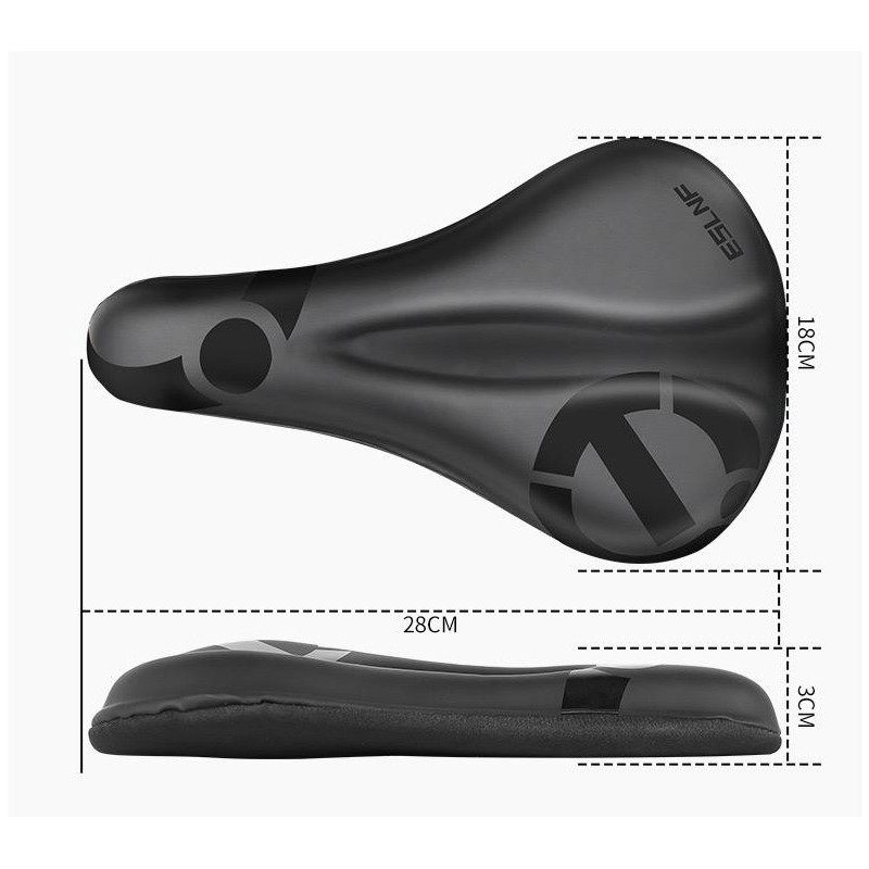 cubre Sillin Asiento Bicicleta Cómodo Acolchado Mujer Hombre Negro cubre Sillin Asiento Bicicleta Cómodo Acolchado Mujer Hombre Negro