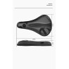 cubre Sillin Asiento Bicicleta Cómodo Acolchado Mujer Hombre Negro