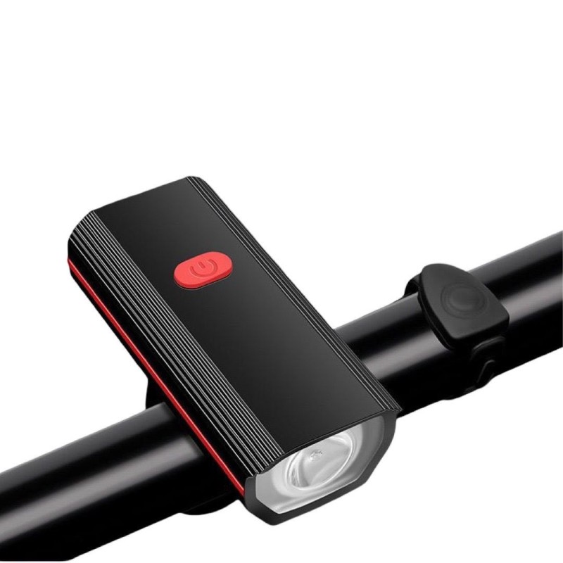Luz Bici Delantera Recargable Con Bocina Impermeable Rojo Luz Bici Delantera Recargable Con Bocina Impermeable Rojo