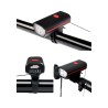Luz Bici Delantera Recargable Con Bocina Impermeable Rojo